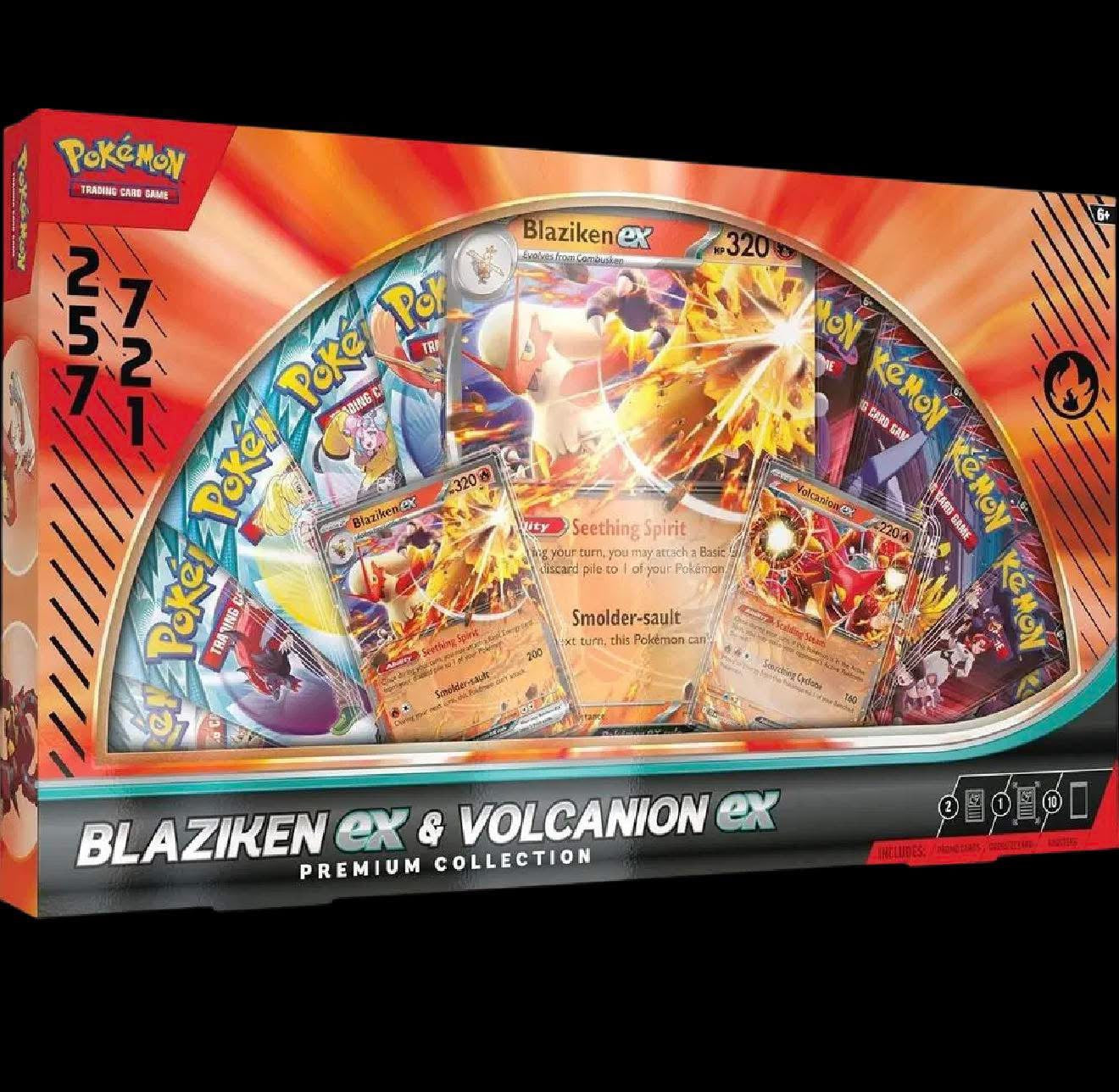 Pokémon TCG: Blaziken ex & Volcanion ex Premium Collection - 2025 Amazon Holiday Exclusive