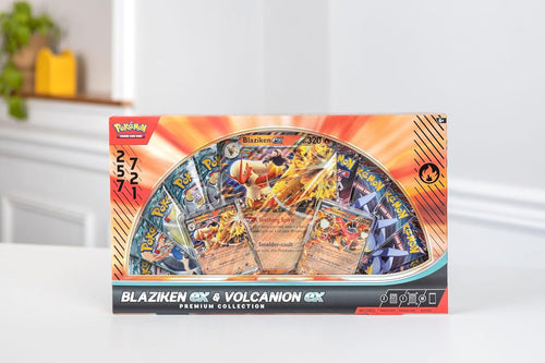 Blaziken ex & Volcanion ex Premium Collection - 2025 Amazon Holiday Exclusive