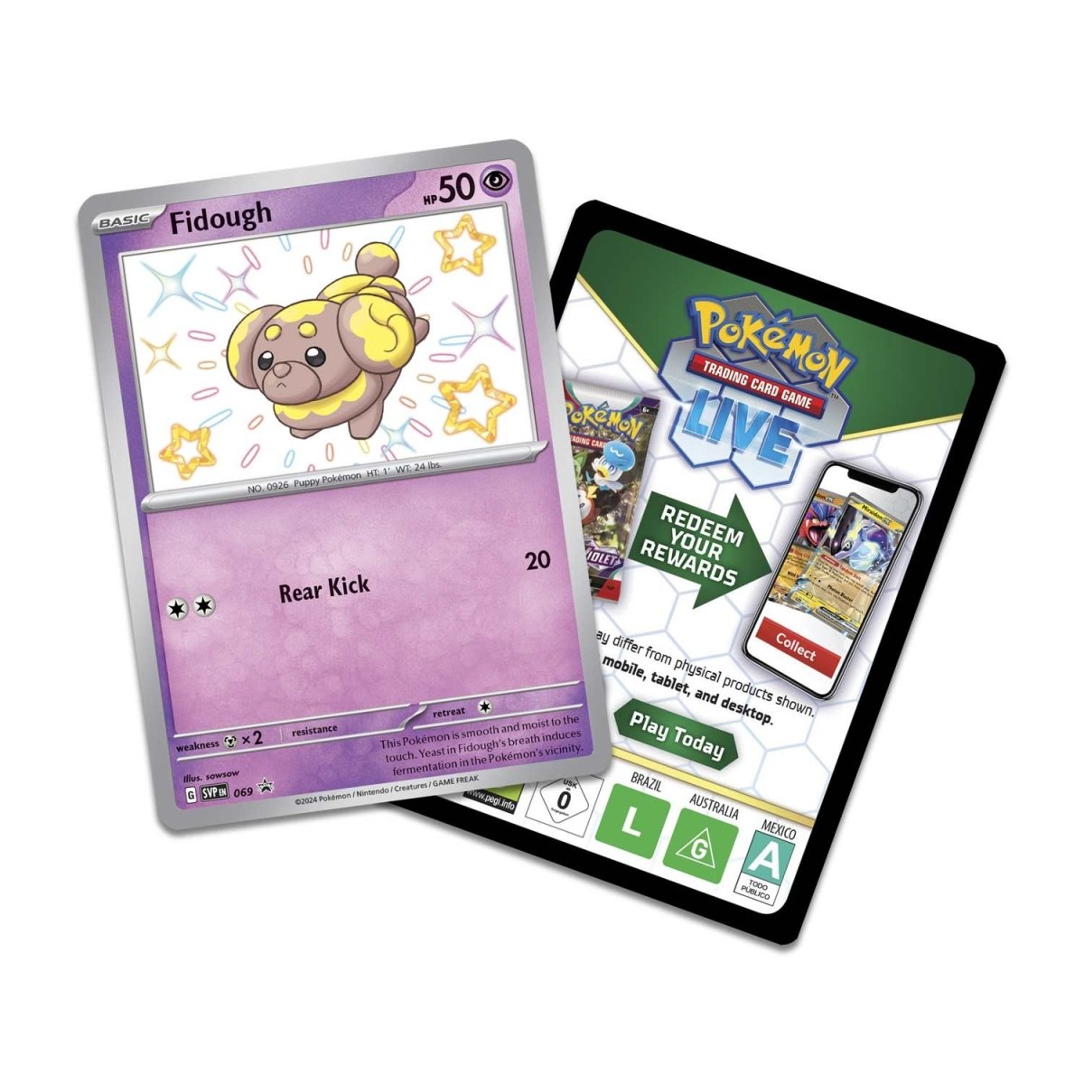 Pokémon TCG: Scarlet & Violet - Paldean Fates Tech Sticker Collection (Shiny Fidough)