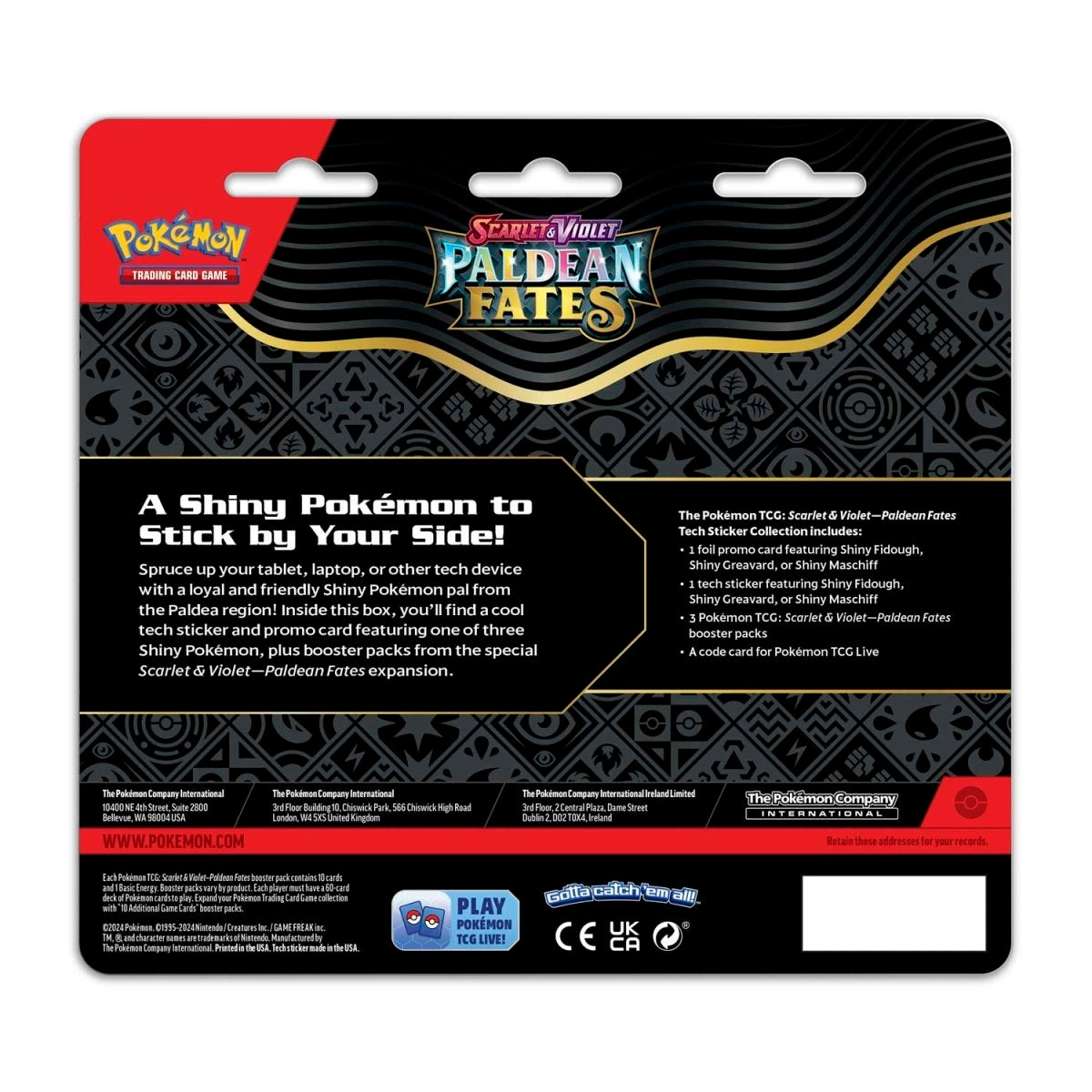 Pokémon TCG: Scarlet & Violet - Paldean Fates Tech Sticker Collection (Shiny Fidough)
